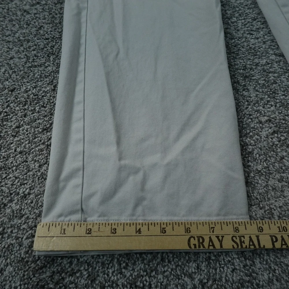 Gap‎ Pants Mens 31X32 Beige White Chino Trouser Flat Front Straight Leg Casual